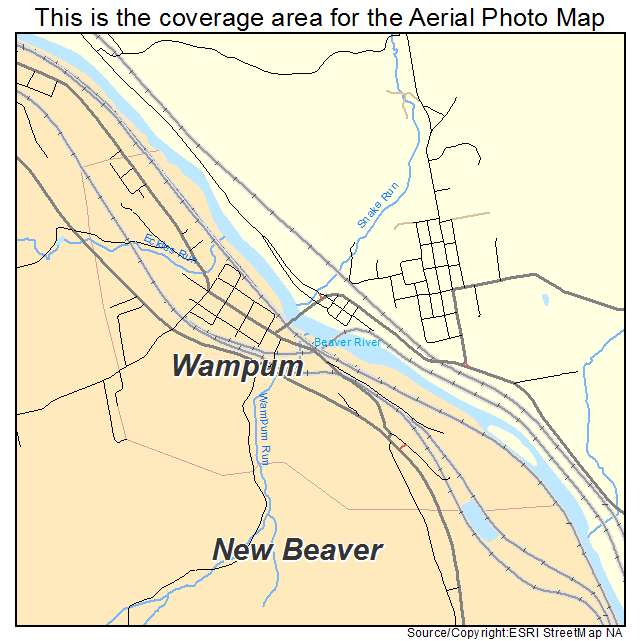 Wampum, PA location map 