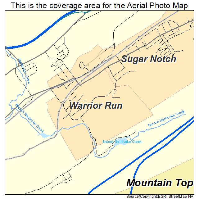Warrior Run, PA location map 