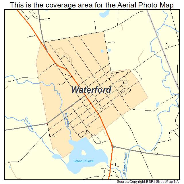 Waterford, PA location map 