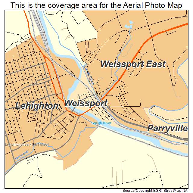 Weissport, PA location map 