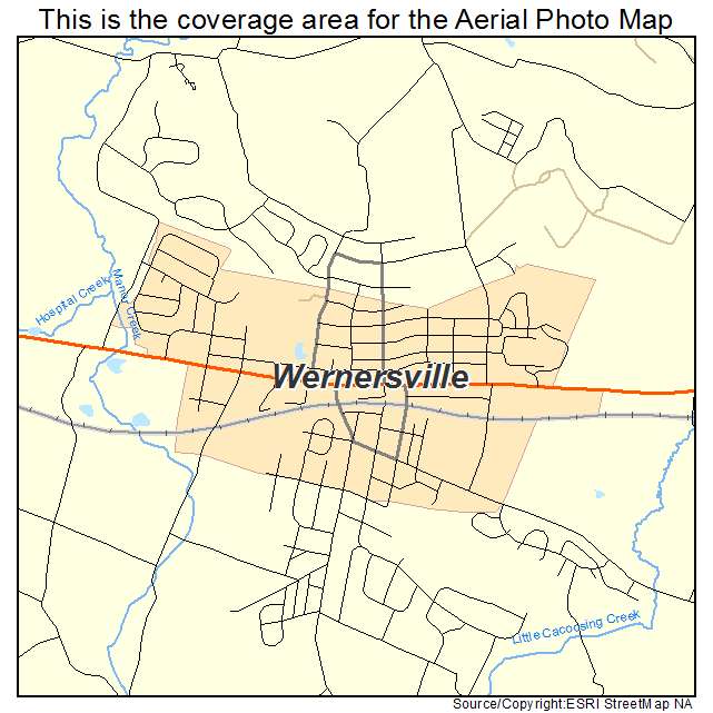 Wernersville, PA location map 