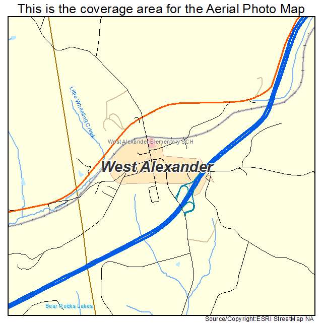 West Alexander, PA location map 