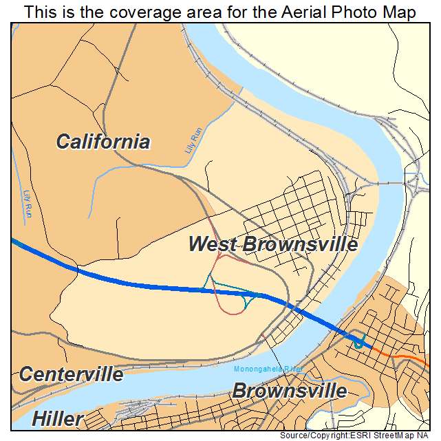 West Brownsville, PA location map 
