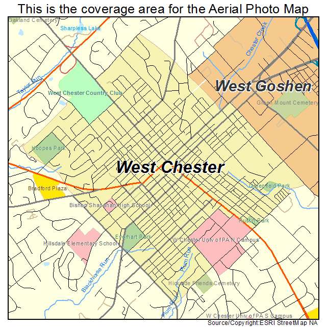 West Chester, PA location map 