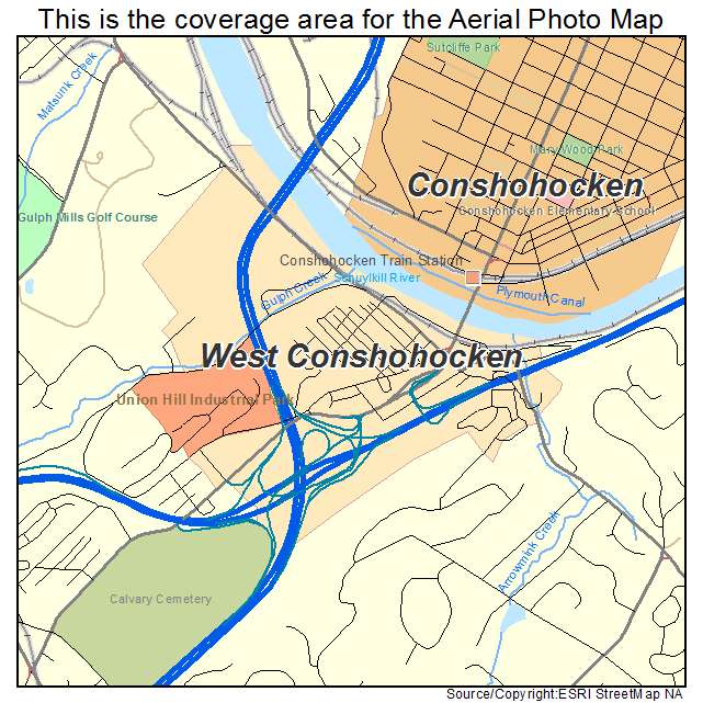West Conshohocken, PA location map 