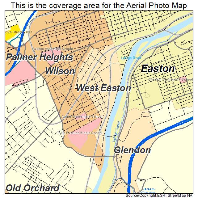 West Easton, PA location map 