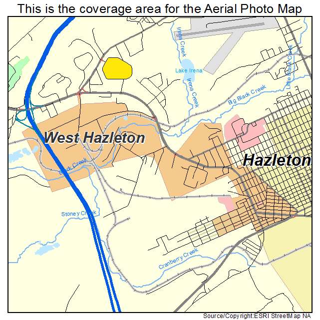 West Hazleton, PA location map 