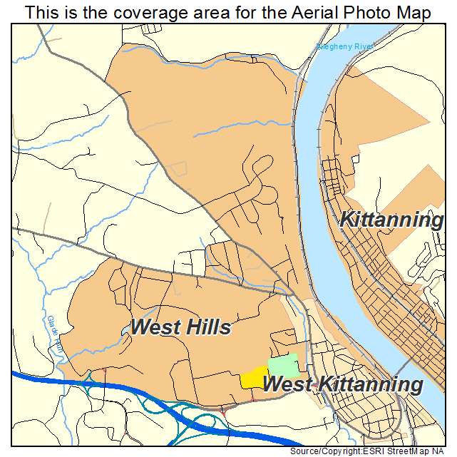 West Hills, PA location map 