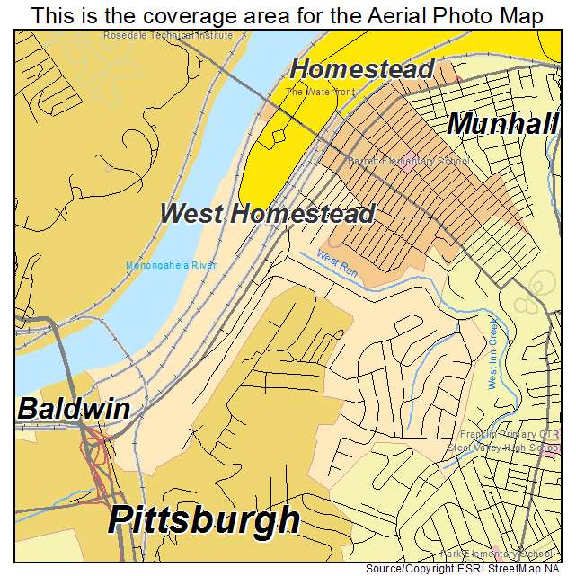 West Homestead, PA location map 