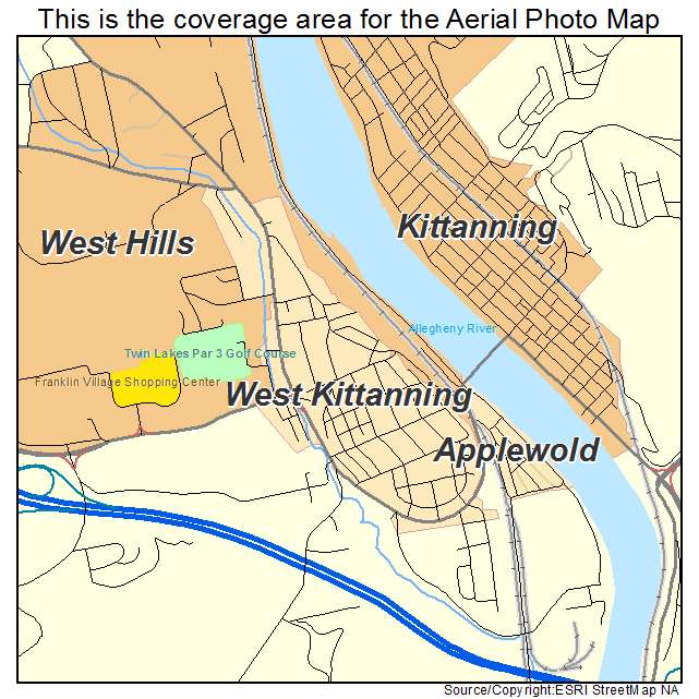 West Kittanning, PA location map 