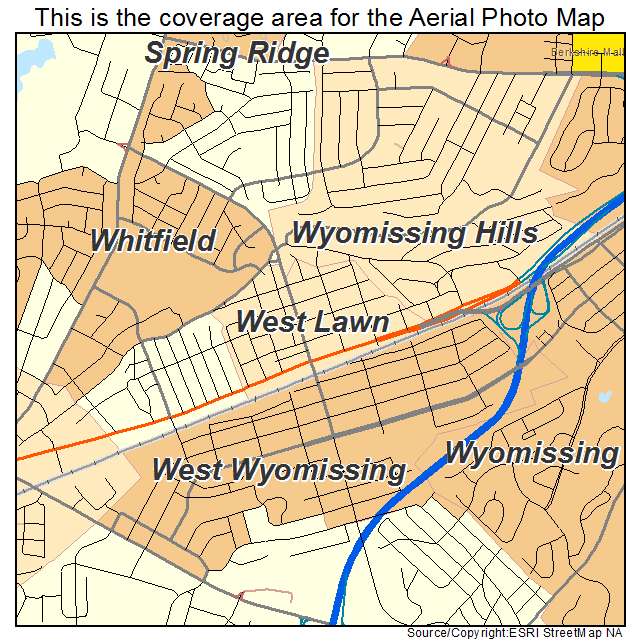 West Lawn, PA location map 