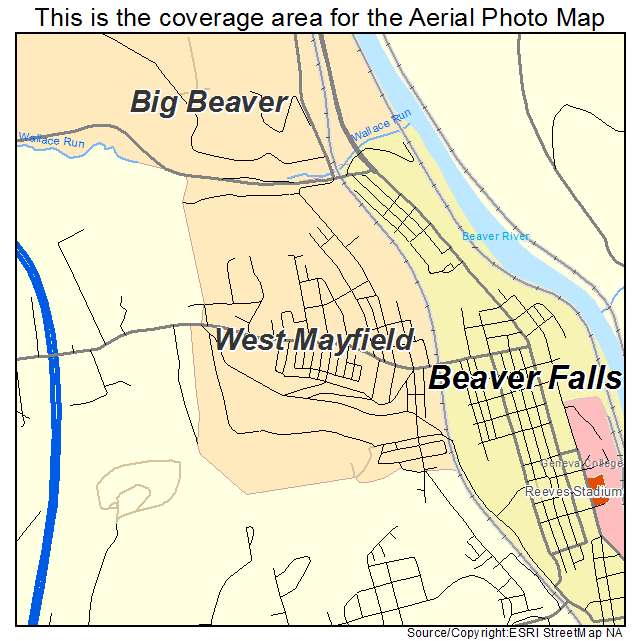 West Mayfield, PA location map 