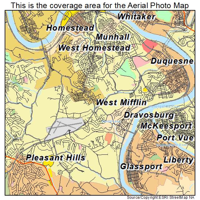 West Mifflin, PA location map 