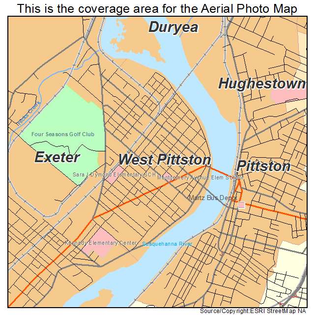 West Pittston, PA location map 