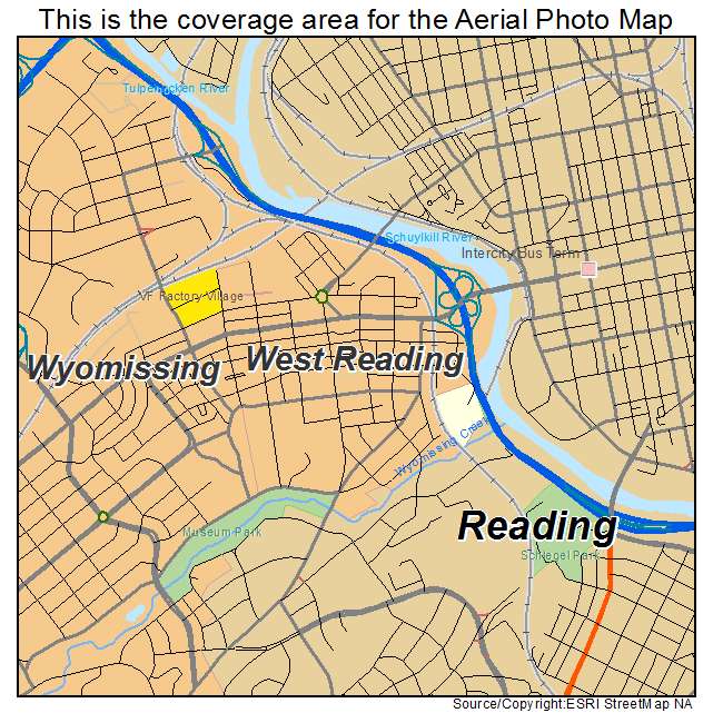 West Reading, PA location map 