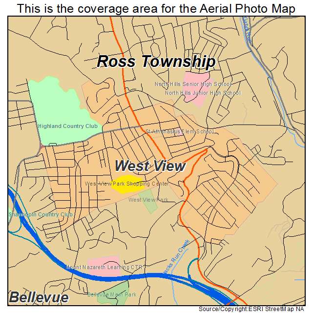 West View, PA location map 