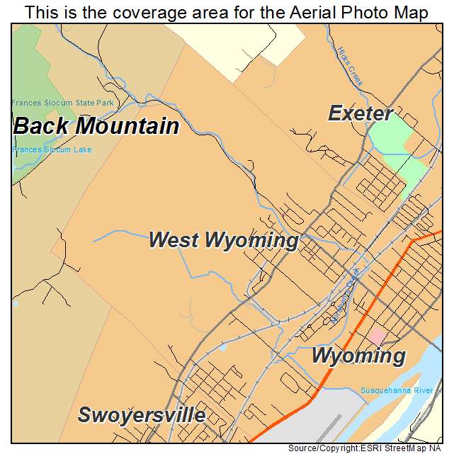 West Wyoming, PA location map 