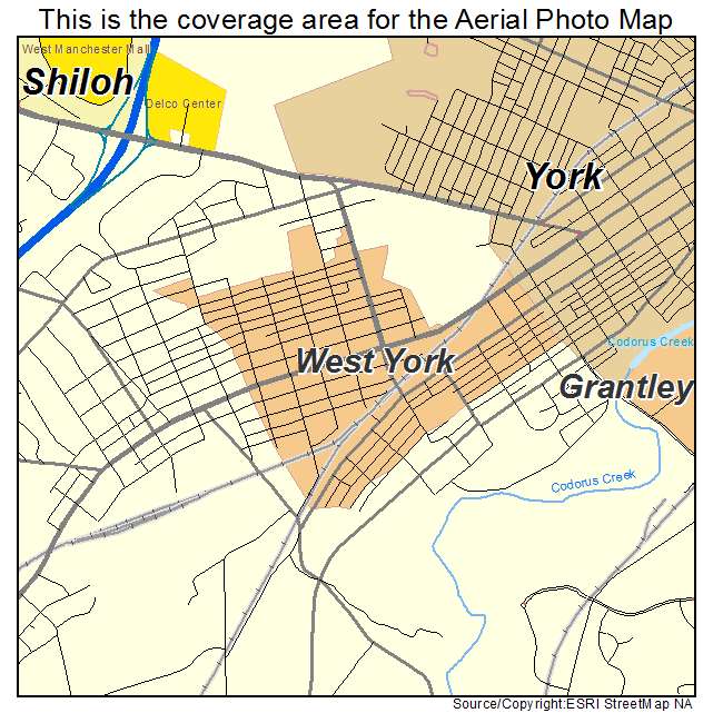 West York, PA location map 