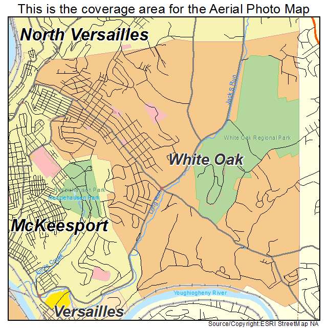 White Oak, PA location map 