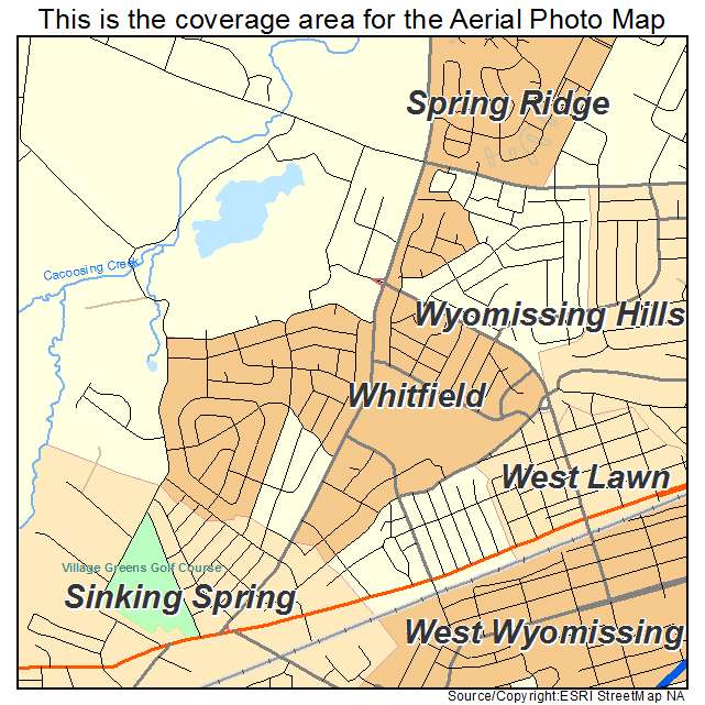 Whitfield, PA location map 