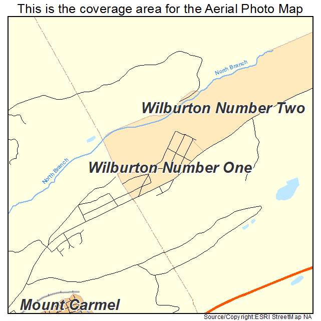 Wilburton Number One, PA location map 