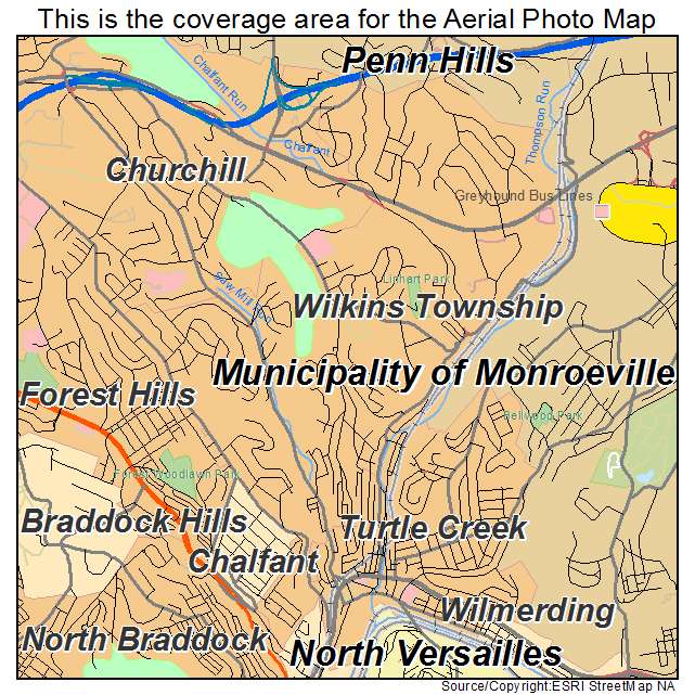 Wilkins Township, PA location map 