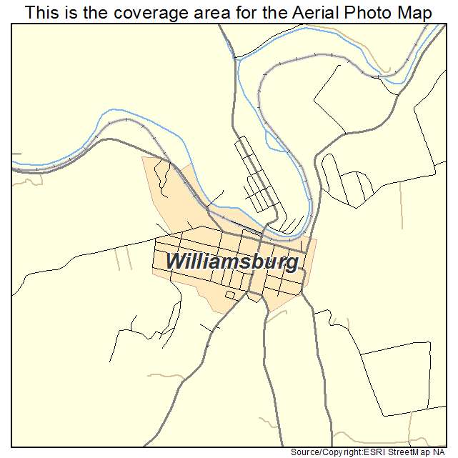 Williamsburg, PA location map 