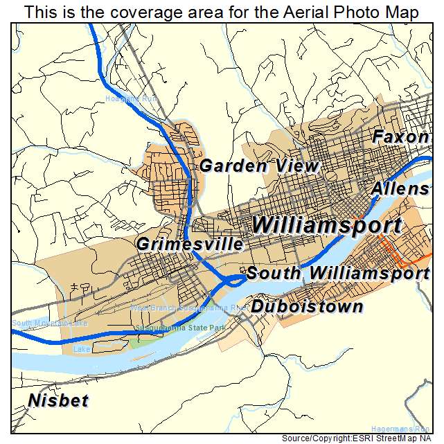 Williamsport, PA location map 