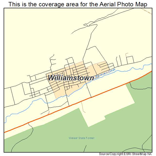 Williamstown, PA location map 