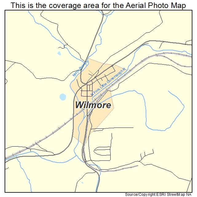 Wilmore, PA location map 