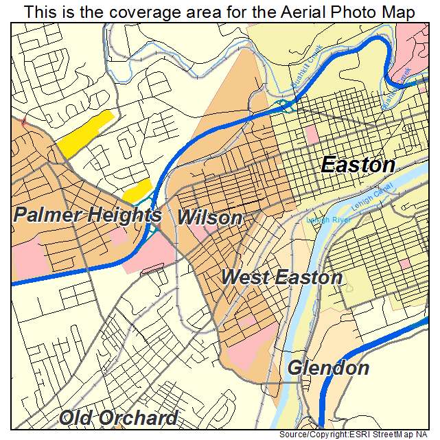 Wilson, PA location map 