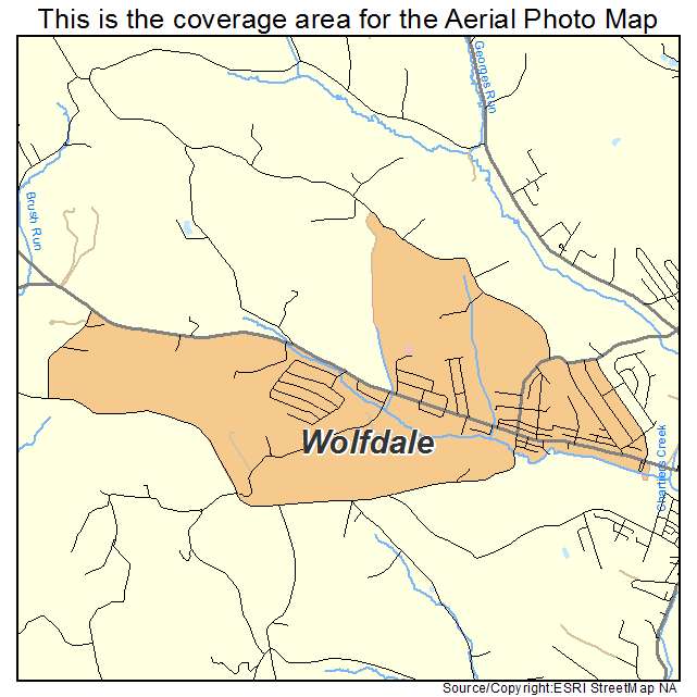 Wolfdale, PA location map 