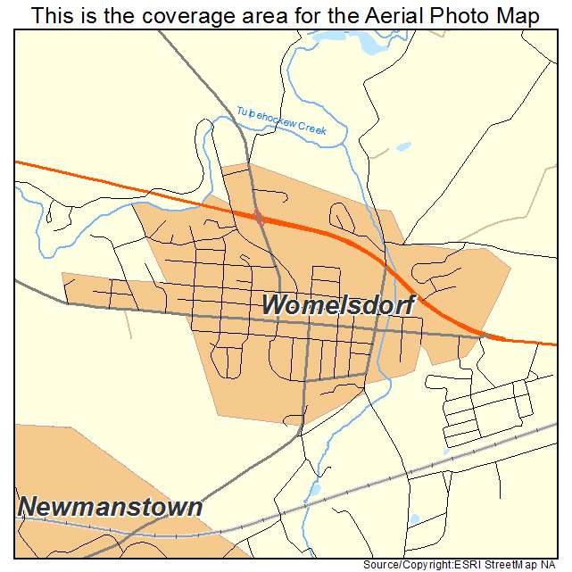 Womelsdorf, PA location map 