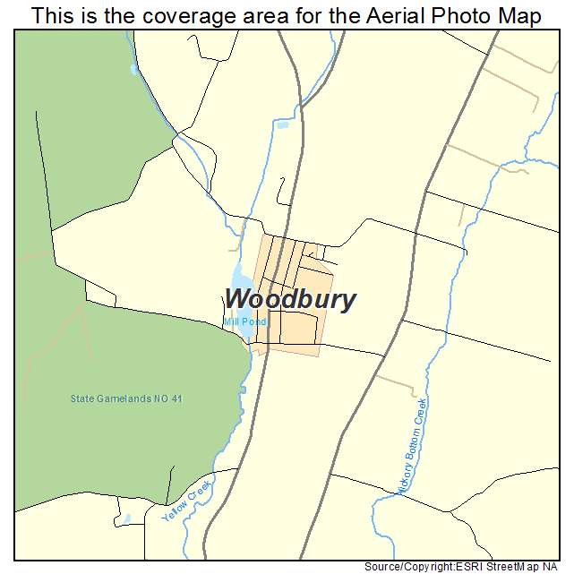 Woodbury, PA location map 