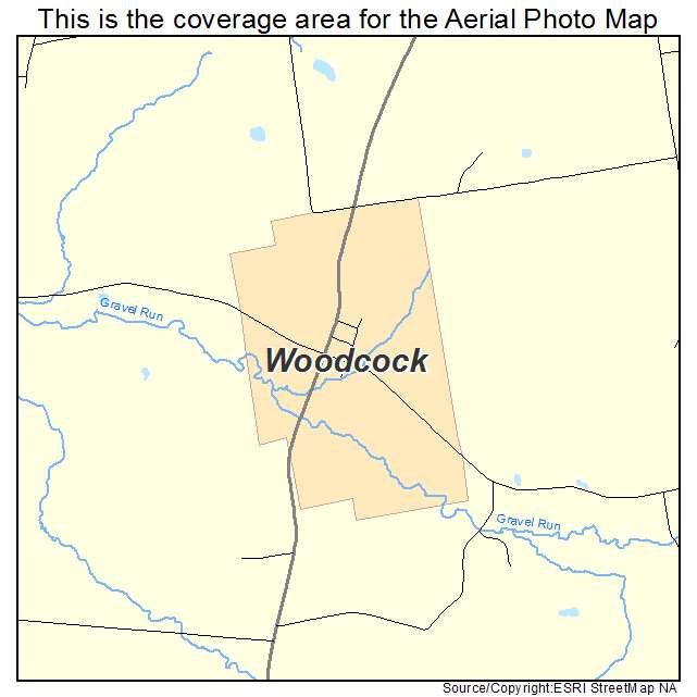Woodcock, PA location map 