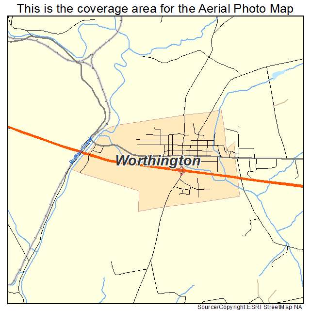 Worthington, PA location map 