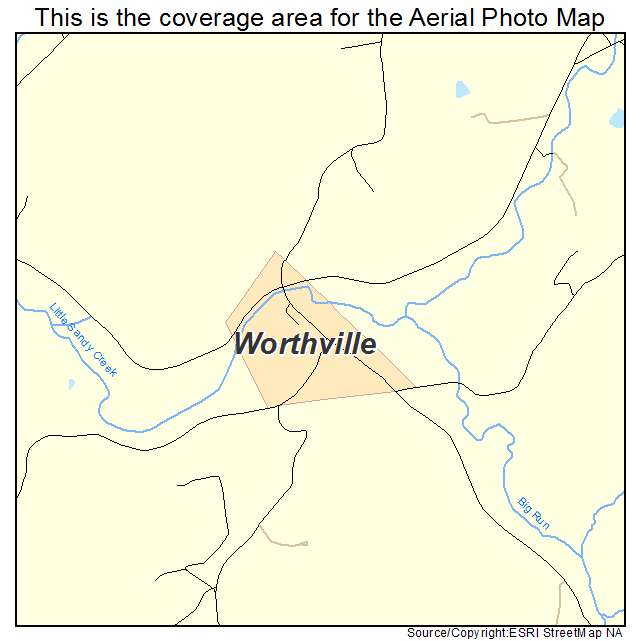 Worthville, PA location map 