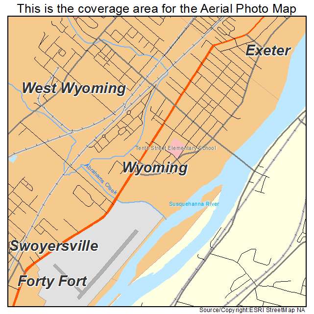 Wyoming, PA location map 
