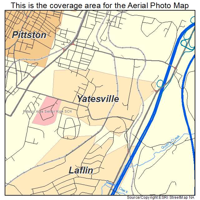 Yatesville, PA location map 