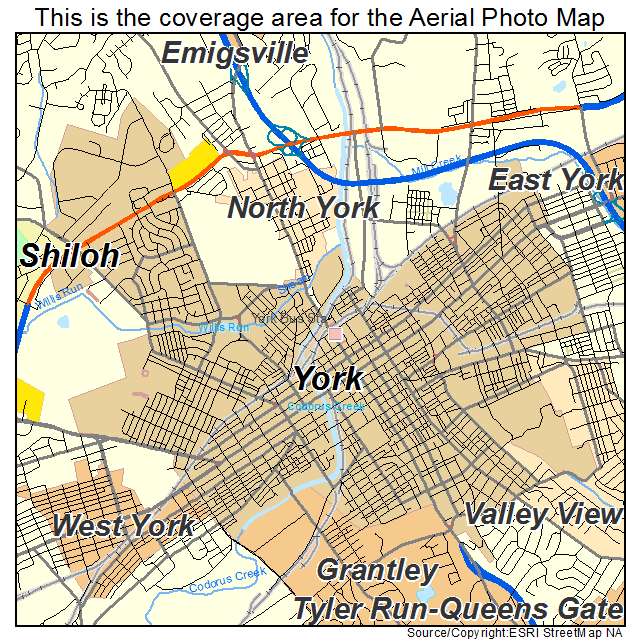 York, PA location map 