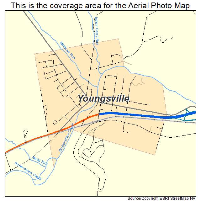 Youngsville, PA location map 