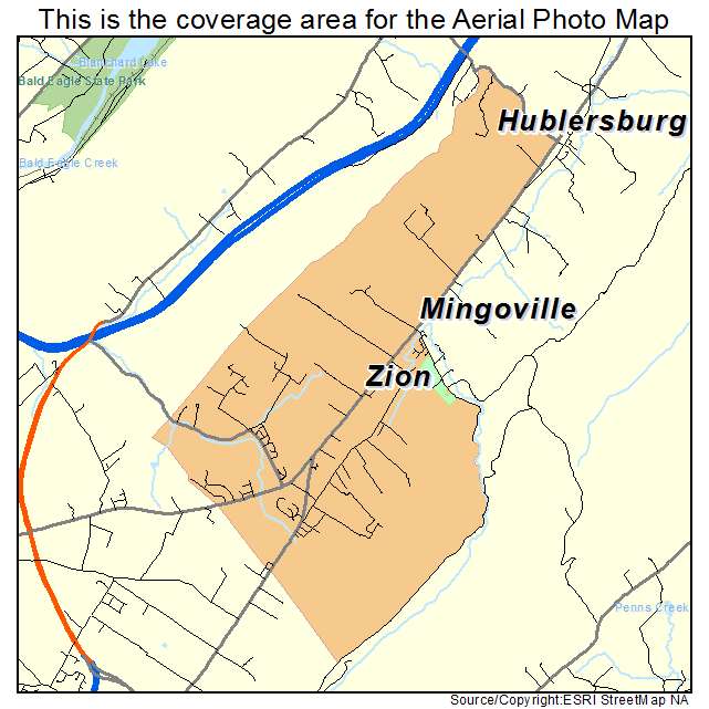 Zion, PA location map 