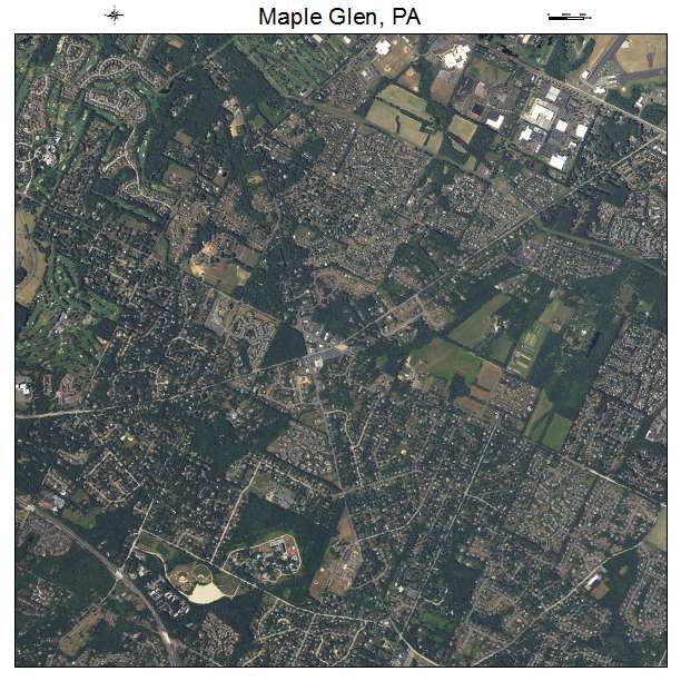 Maple Glen, PA air photo map