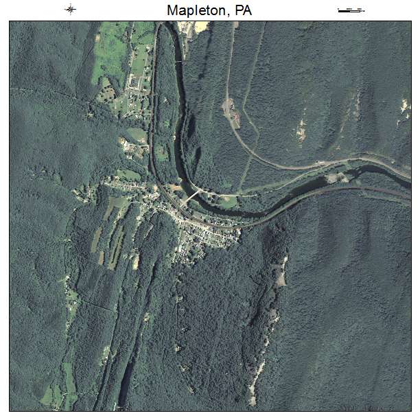 Mapleton, PA air photo map