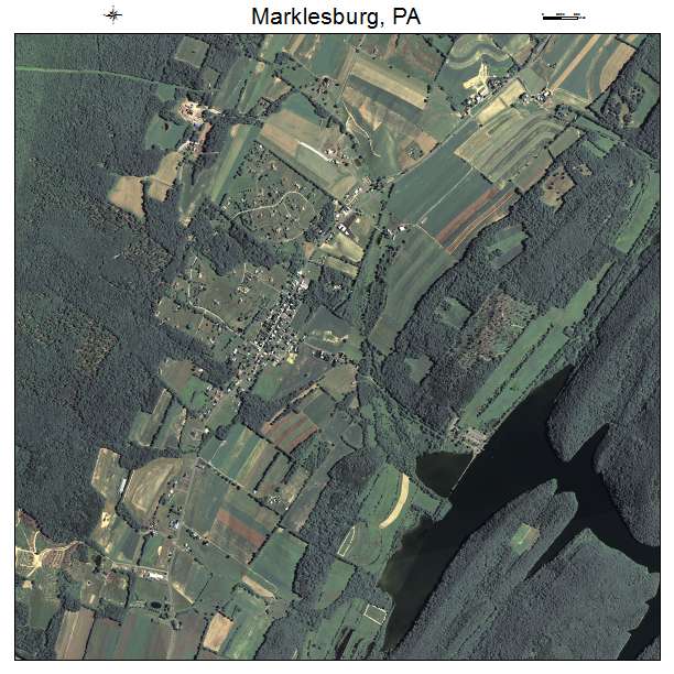 Marklesburg, PA air photo map