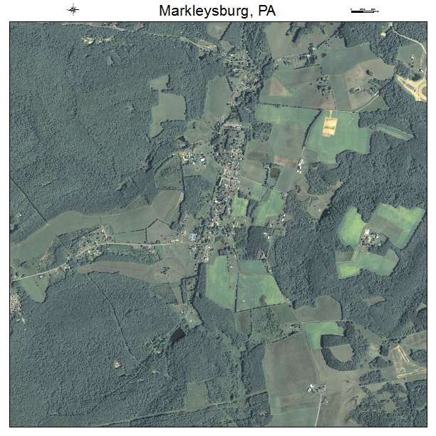 Markleysburg, PA air photo map