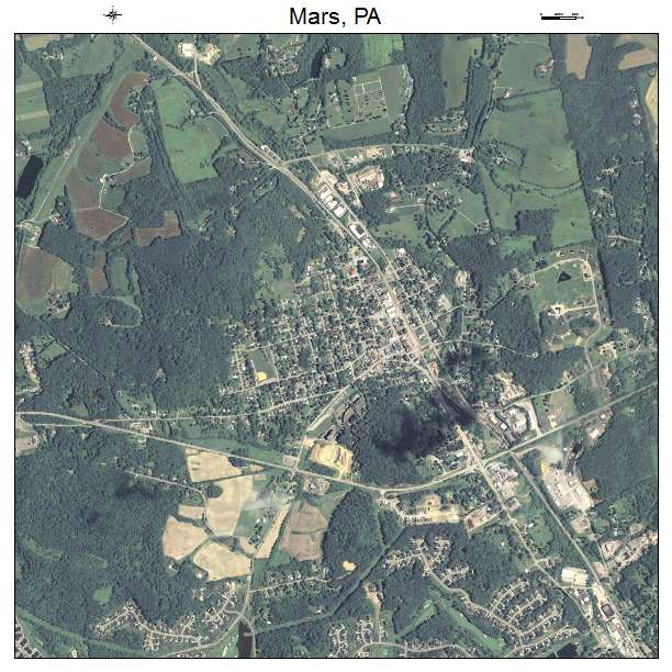 Mars, PA air photo map