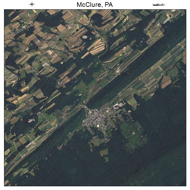 McClure, PA air photo map