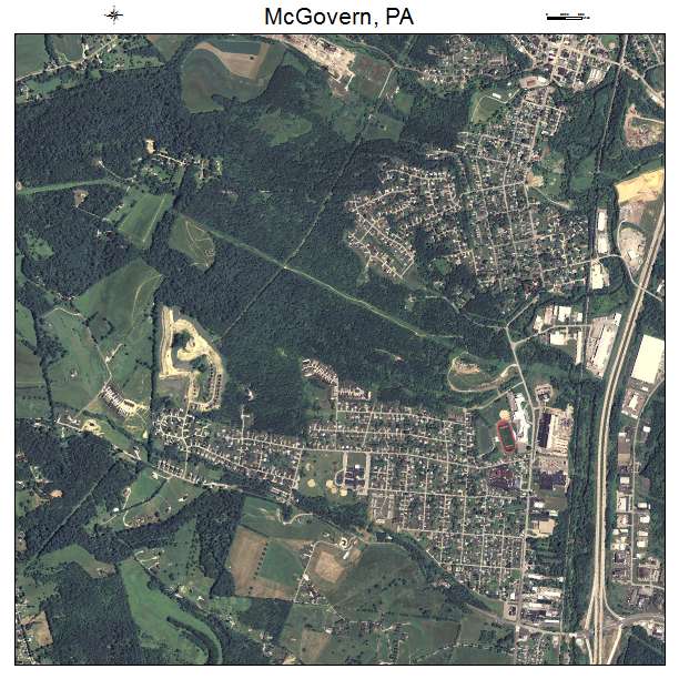 McGovern, PA air photo map