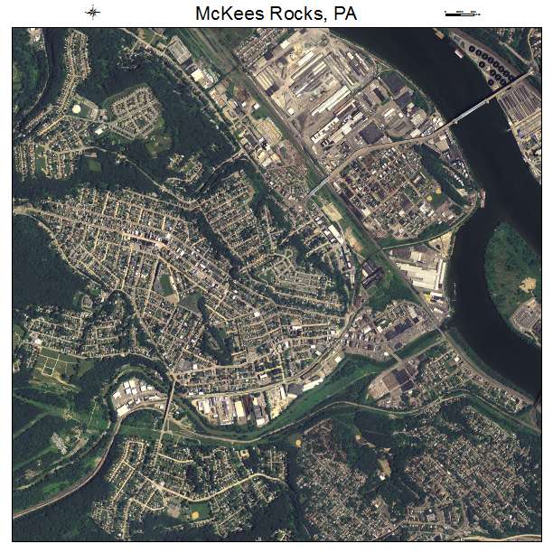 McKees Rocks, PA air photo map